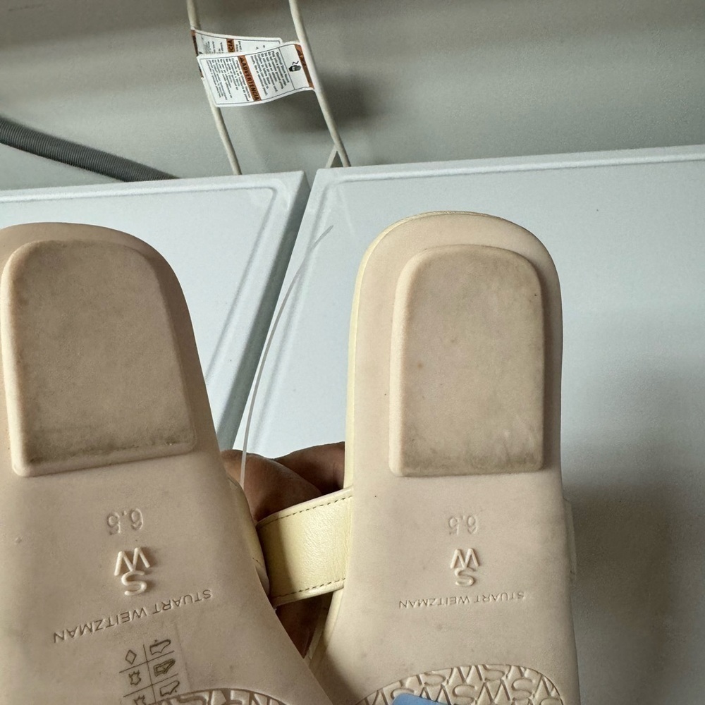Stuart Weitzman Ibiza leather slides 6.5 B - Picture 9 of 13